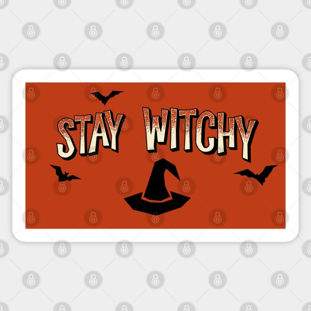 Support the sisterhood: Stay Witchy (dark images) Sticker by Ofeefee